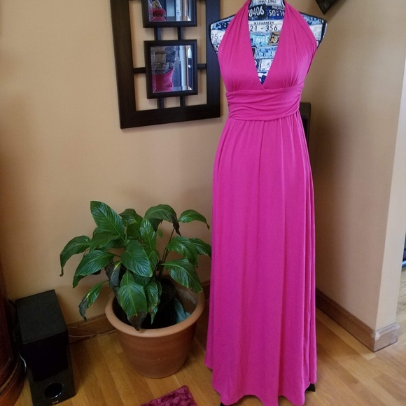 Necessary Objects Dresses & Skirts - PINK HALTER MAXI DRESS!